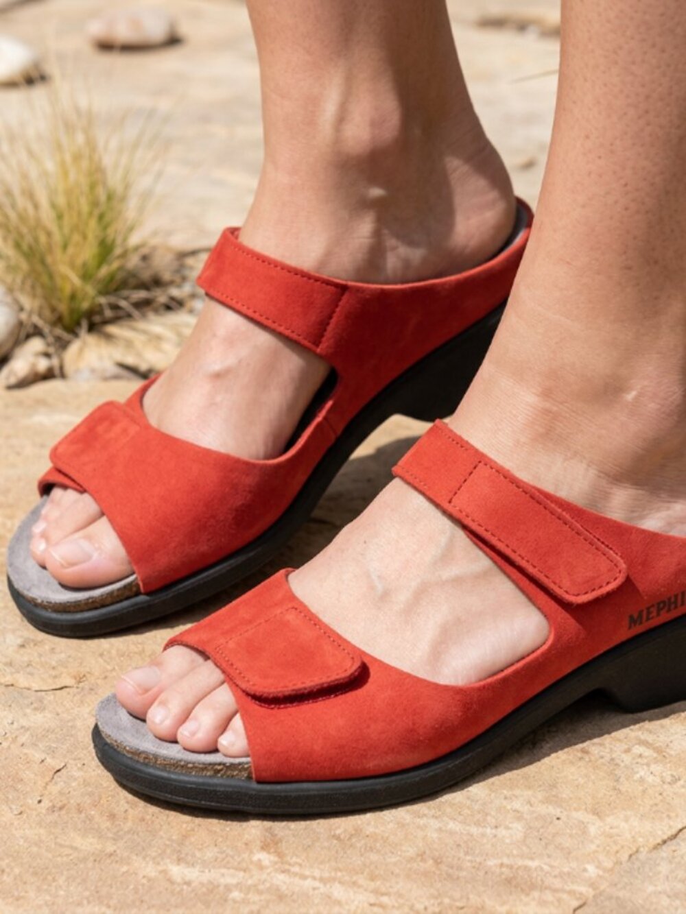 Mephisto red 2 strap easy on sandals